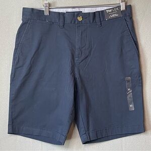 Tommy Hilfiger TH Flex Blue Shorts Mens 30 Classic Stretch Chino NWT